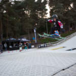 Childrens freestyle skiing at Snowtrax in Dorset
